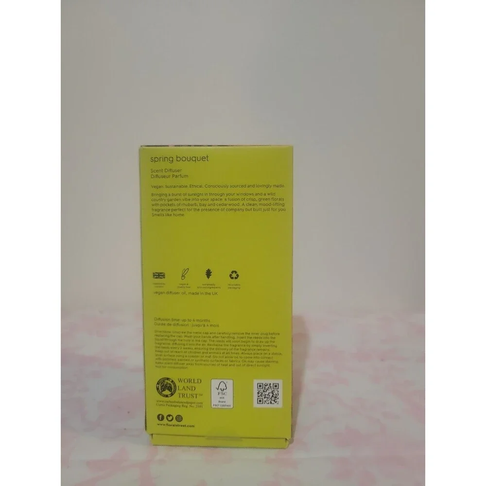 Floral Street Spring Boquet Scent Diffuser NEW IN BOX Lasts For 4 Months